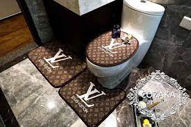 ルイヴィトンクラシックなスタイル高級インテリア ブランド トイレ用品 bathroom mats luxury bath mats luxury bath