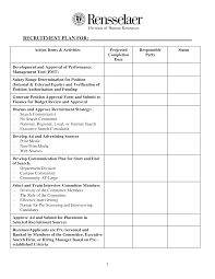 The new plan deals with four main areas: Recruitment Plan Templates At Allbusinesstemplates Com