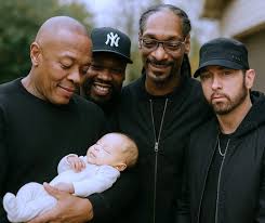 Dr Dre, 50 Cent & Snoop Dogg Congratulates Eminem on Becoming a Grandpa after Eminem's Daughter Hailie revealed that she Welcomed a Baby Boy. Having just welcomed his first grandson, Eminem was