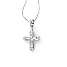 Beautiful and meaningful, our assortment of cross necklaces and pendants are handcrafted with the finest diamonds and precious metals. Child S Diamond Cross Pendant 14k White Gold Long Island Jewelers Fortunoff Fine Jewelry