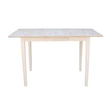 International Concepts Unfinished Pub Bar Table Counter Height Table Shaker Style Kitchen Island Table