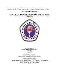 Terdapat beberapa sebab harga barang keperluan meningkat. Doc Makalah Kenaikan Harga Kebutuhan Bahan Baku Pangan Heri Wiyanto Academia Edu
