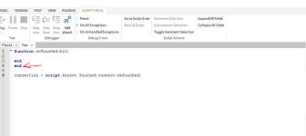 Local parent = script.parent or normally declared as local sp= script.parent. Errors Inside Scripts Not Showing Up Studio Bugs Devforum Roblox