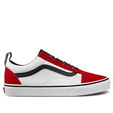 Vans Old Skool Men S Skate Bmx Shoes Red Black True White Vn0a4bv5t74