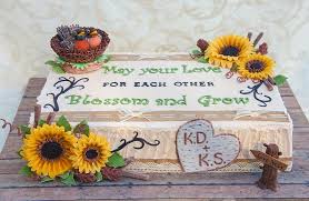 Rustic Themed Cake With Sunflowers And Birds Nest Bridal Shower Sunflower Bridal Shower Bridal Shower Cakes Rustic Bridal Shower Rustic