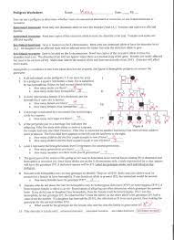 Printable genetics pedigree worksheet answer key templates. Pedigree Worksheet 2 Answers Key