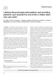 Pdf Guidelines For End Of Life And Palliative Care In Indian Intensive Care To Units Isccm Consensus Ethical Position Statement