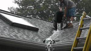 For example, when you want to divert the water from pouring over a doorway, place the bottom edge to the right of the doorway entrance. Roof Valley Rain Water Diverter Tests Www Roofvalleywaterdiverter Com Youtube