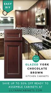 Lilyanncabinets Glazed York Chocolate Brown Kitchen Cabinets Is Timeless That Give Them A Co Kitchen Cabinets Diy Kitchen Cabinets Makeover Kitchen Renovation