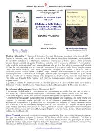 Marco vannini, filosofo, dal titolo che significa credere? al convengno internazionale diritto e libertà di credo in europa, un cammino difficile presso l'auditorium santa apollonia a firenze, il 18 e. Mistica E Filosofia E La Religione Della Ragione Di