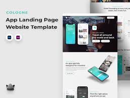 To help you get more leads the registration form is placed in the header section. Cologne App Landing Page In Ux Ui Kits On Yellow Images Creative Store