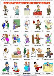 Occupations Picture Dictionary Doctor Dentist Cashier Builder Reporter Tailor Teacher Co Spanish Activities Learning Spanish Spanish Teaching Resources