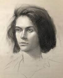 Adriana, charcoal and white. #charcoaldrawing #chicagoartists  #paletteandchisel #nitramcharcoal