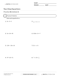 Of course, answer keys are provided with each free algebra worksheet. 59 Fabulous Two Step Equations Worksheet Template Photo Inspirations Lbwomen
