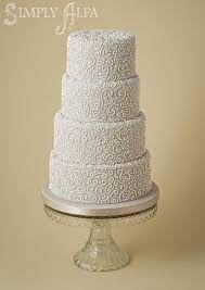 Piped Swirls Wedding Cake Wedding Cake Piping Wedding Cake Piping Designs Wedding Cakes