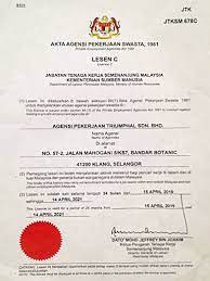 Get new jobs by email. Tentang Kami Agensi Pekerjaan Triumphal Sdn Bhd Di Klang