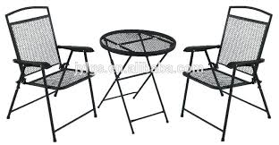 Mix and match brown mesh metal round outdoor patio dining table are exclusive to the home depot. 3 Piece Folding Metal Mesh Patio Furniture Set