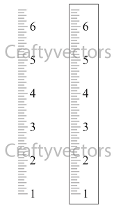 Ruler Growth Chart Vector Template Inches Growth Chart