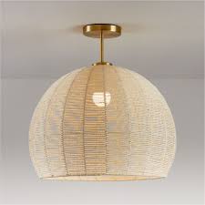 Ivory Woven Rope Flushmount Crate And Barrel In 2020 Unique Furniture Nursery Light Fixture Crate And Barrel
