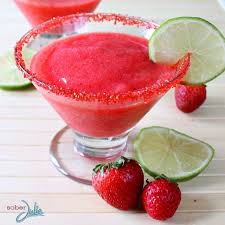 Strawberry Margarita Mocktail Sober Julie Recipe Mocktail Recipe Strawberry Drink Recipes Strawberry Margarita