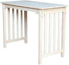 Measuring 40'' h x 24'' l x 24'' w, this compact pub table is perfect for casual meals and entertaining cocktail parties alike. Amazon Com International Concepts Counter Height Mission Table 24 By 48 Inch Unfinished Tables