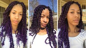 Section hair off and apply to damp hair from root to tip. Purple Passion Twists Rubber Band Method Youtube