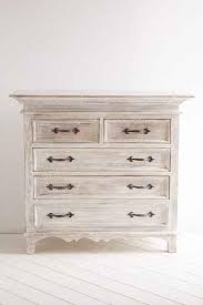Storage Furniture Wooden Dresser With A Faded Finish For An Antique Look With Five Drawers It Shabby Chic Dresser White Washed Furniture White Wash Dresser