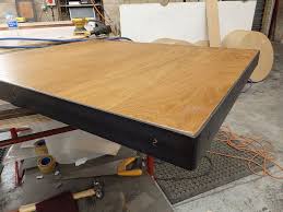 32 Raw Steel Edge Band Around Oak Table Top Crib Woodworking Plans Baby Crib Woodworking Plans Oak Table Top