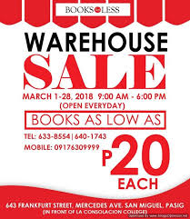 Books As Low As Php20 Bookforless Warehouse Sale From Mar 1 31 2018 Warehouse Sales Sale Pasig