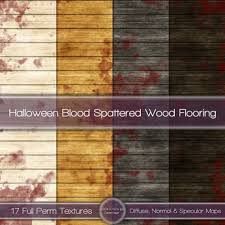 A solid wood floor is a floor laid with planks or battens created from a single piece of timber, usually a hardwood. Second Life Marketplace L Halloween Blood Spattered Wood Floor