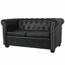L'imbottitura invece, nei modelli classici è generalmente in misto piuma e poliuretano espanso per garantire leggerezza e traspirabilità Vidaxl Divano Chesterfield 2 Posti Classico In Similpelle Nero Salotto Sofa Ebay