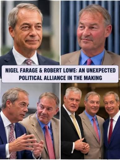NIGEL FARAGE & ROBERT LOWE — A NEW POLITICAL ALIGNMENT? Recent developments involving **Nigel Farage and Robert Lowe** have raised questions about whether the two figures could be moving closer on certain