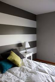 Grey And White Striped Accent Wall Home Home Deco Striped Walls