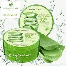 جل الصبار من شركة ناتشورال ربابلك جل ملطف ومرطب للبشره يحتوي على 92 من الصبار Nature Republic Aloe Vera Moisturizer For Sensitive Skin Aloe Vera
