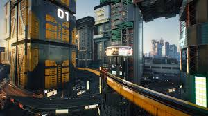 Cyberpunk 2077, video games, gun, 3d, yellow background, weapon. Cyberpunk 2077 City Buildings Wallpaper 4k Ultra Hd Id 7727