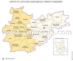 Le tarn et garonne de 1600 à 1900 trois siecles d´histoire marcophile. Carte Des Anciens Cantons Du Tarn Et Garonne
