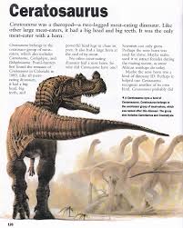 Triceratops is of course the most famous example, but there were plenty of other genera, some of them as spectacular as their. Ceratosaurus Prehistoric Dinosaurs Prehistoric Animals Dinosaur Facts