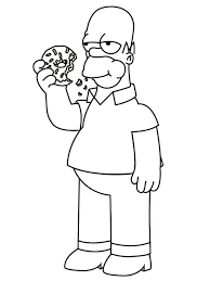 They are free and provide hours of fun for kids. Homer Simpson With Donut Coloring Page Free Printable Coloring Pages For Kids