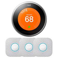 Conform to en50291 new version standard imported figaro sensor sensor type: Nest Learning Thermostat 3rd Generation Stainless Steel T3007es W 3 Pack Nest Protect Smoke And Co Alarm Battery Buy Online In Dominica At Dominica Desertcart Com Productid 77238830