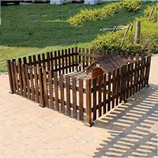 Sure, wooden fences can add bucolic charm and rustic appeal to your yard; Pet Fencing Wooden Fence Fence Wooden Cage Large Medium Small Dog Fence Amazon De Kuche Haushalt