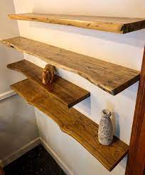 It will look amazing both in and outside of the shower. Rustic Live Edge Solid Teak Wood Floating Shelf With Hardware 47 25 In 2021 Wood Floating Shelves Floating Shelves Solid Wood Shelves