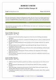 Hiring a senior project manager? Senior Facilities Manager Resume Samples Qwikresume