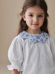 Ivory Blossom Diana Long Sleeve Girl Shirt