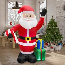 Binken 6ft Inflatable Santa Claus Christmas Yard Inflatables With Gift Boxes And In 2020 Outdoor Christmas Decorations Inflatable Christmas Decorations Christmas Yard
