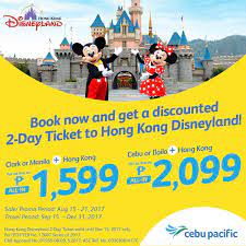 Book 2 nights & get 30% off. Cebu Pacific Air Hong Kong Is More Magical With A 2 Day Trip To Disneyland At A Discounted Ticket Price Book A Flight Now Until Aug 21 For More Info Click Here
