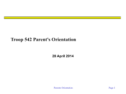 Presentation Charts For Parent S Orientation