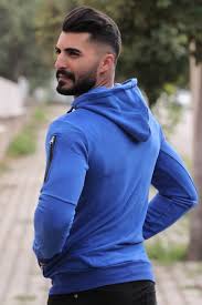 Erkek Sweat Erkek Sweat Kol Fermuarli Mavi Elbise Modavigo Kombin Butik Kapali Moda Cool Dugun Toptan Salas Bayangiyim Kap S Moda Trenckot Mont