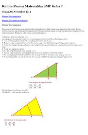 Doc Rumus Rumus Matematika Smp Kelas 9 Yudhi Sasono Academia Edu