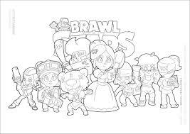 The outer, heavy outline makes it perfect to use as a coloring page. Brawl Stars Coloring Pages Coloringbay