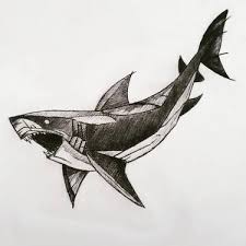 See more ideas about shark tattoos, shark, tribal shark tattoos. Shark Tattoo Drawing By Neto Lopes Saatchi Art